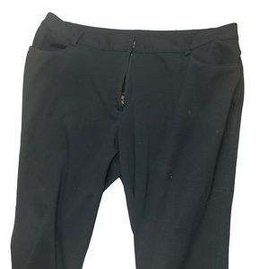 PINK TWILL Women’s black straight leg pant Poly/rayon/spandex 4 pocket Zipper